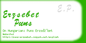 erzsebet puns business card